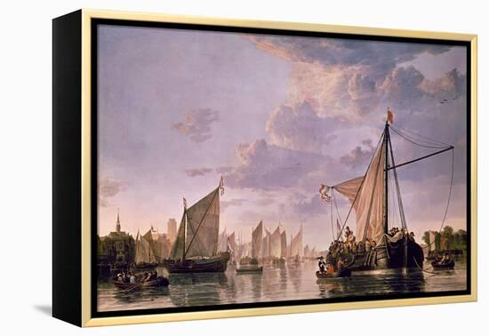 The Maas at Dordrecht, 1680-Aelbert Cuyp-Framed Premier Image Canvas