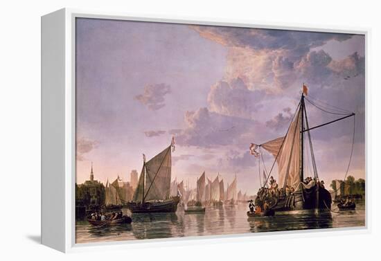 The Maas at Dordrecht, 1680-Aelbert Cuyp-Framed Premier Image Canvas