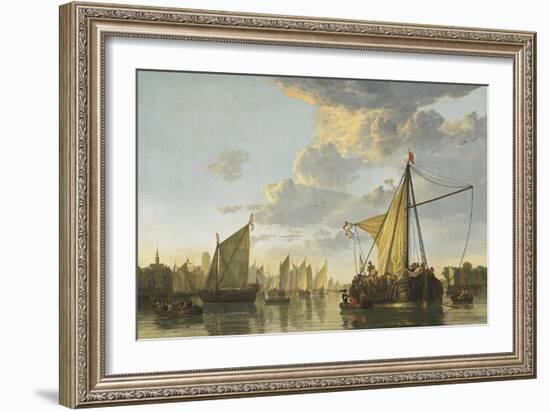 The Maas at Dordrecht, c.1650-Aelbert Cuyp-Framed Giclee Print