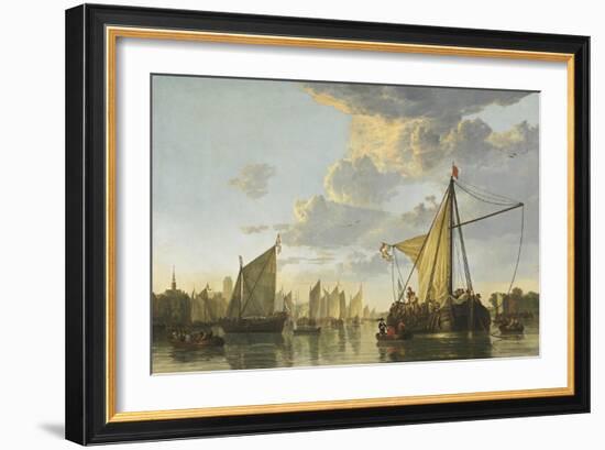 The Maas at Dordrecht, c.1650-Aelbert Cuyp-Framed Giclee Print