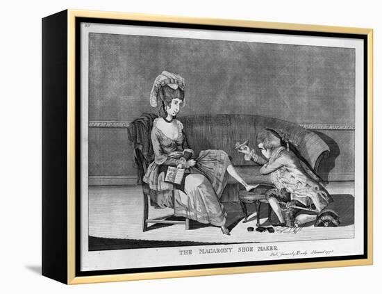 The Macarony Shoe Maker Published-M. Darly-Framed Premier Image Canvas