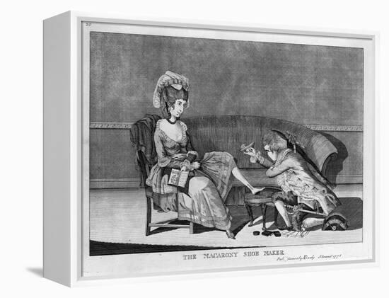 The Macarony Shoe Maker Published-M. Darly-Framed Premier Image Canvas