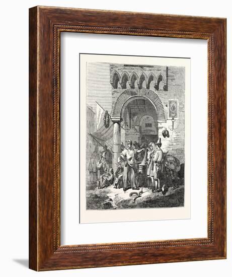 The Maccaroni Seller of Naples. Italy-null-Framed Giclee Print