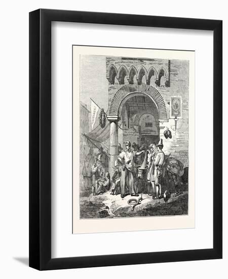 The Maccaroni Seller of Naples. Italy-null-Framed Giclee Print