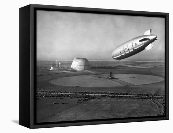 The Macon Approaches an Airfield-null-Framed Premier Image Canvas