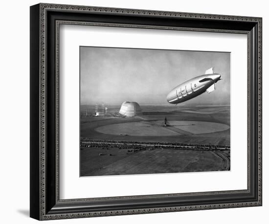 The Macon Approaches an Airfield-null-Framed Photographic Print