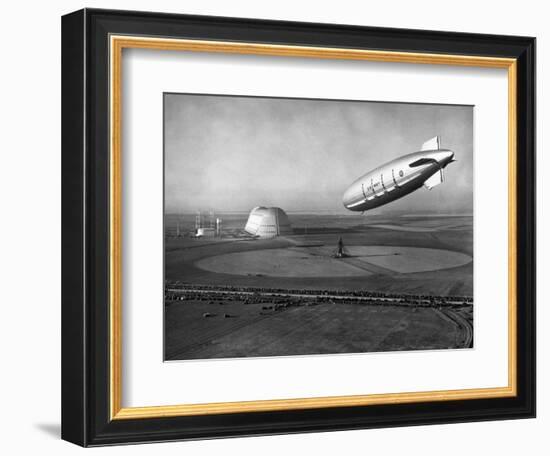 The Macon Approaches an Airfield-null-Framed Photographic Print