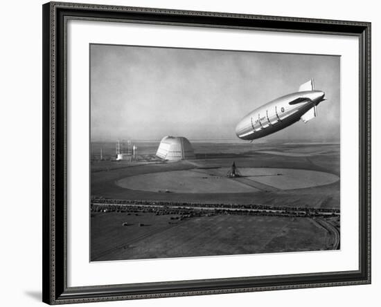 The Macon Approaches an Airfield-null-Framed Photographic Print