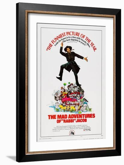 The Mad Adventures of Rabbi Jacob, (Aka Les Aventures De Rabbi Jacob), Center: Louis De Funes, 1973-null-Framed Premium Giclee Print