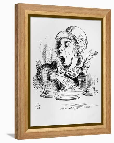 The Mad Hatter, Illustration from Alice's Adventures in Wonderland, by Lewis Carroll, 1865-John Tenniel-Framed Premier Image Canvas