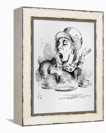 The Mad Hatter, Illustration from Alice's Adventures in Wonderland, by Lewis Carroll, 1865-John Tenniel-Framed Premier Image Canvas