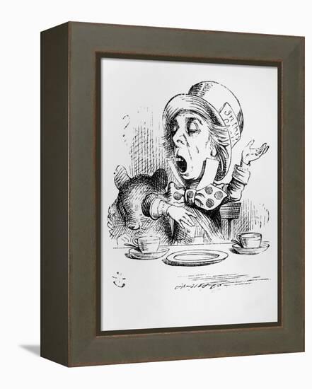 The Mad Hatter, Illustration from Alice's Adventures in Wonderland, by Lewis Carroll, 1865-John Tenniel-Framed Premier Image Canvas