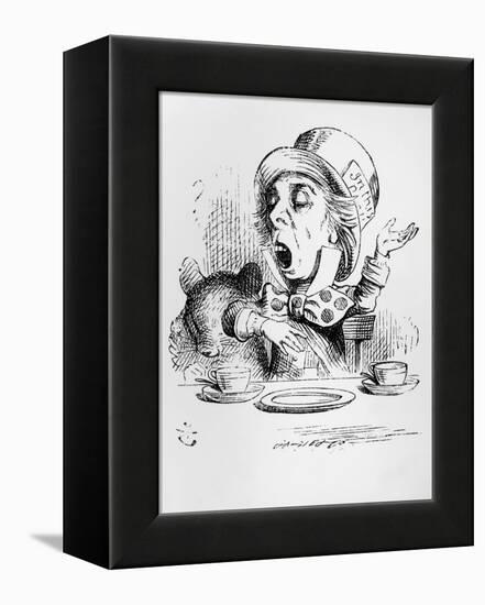 The Mad Hatter, Illustration from Alice's Adventures in Wonderland, by Lewis Carroll, 1865-John Tenniel-Framed Premier Image Canvas