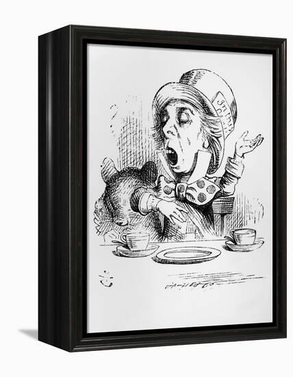 The Mad Hatter, Illustration from Alice's Adventures in Wonderland, by Lewis Carroll, 1865-John Tenniel-Framed Premier Image Canvas