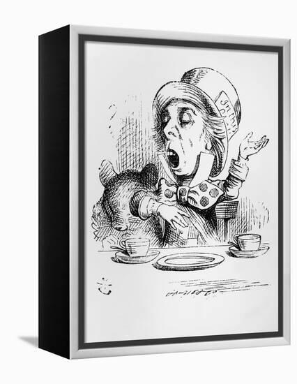 The Mad Hatter, Illustration from Alice's Adventures in Wonderland, by Lewis Carroll, 1865-John Tenniel-Framed Premier Image Canvas