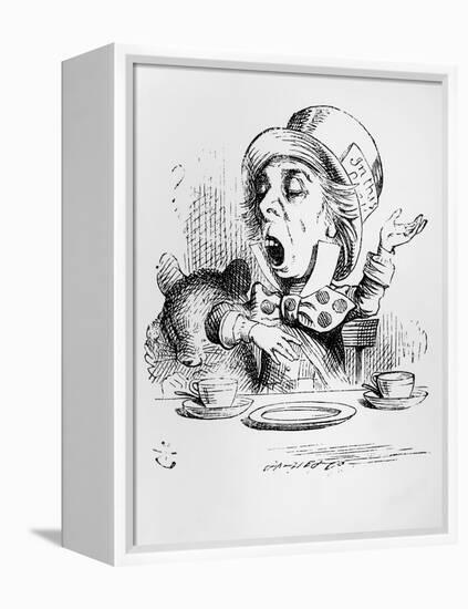 The Mad Hatter, Illustration from Alice's Adventures in Wonderland, by Lewis Carroll, 1865-John Tenniel-Framed Premier Image Canvas