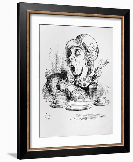 The Mad Hatter, Illustration from Alice's Adventures in Wonderland, by Lewis Carroll, 1865-John Tenniel-Framed Giclee Print