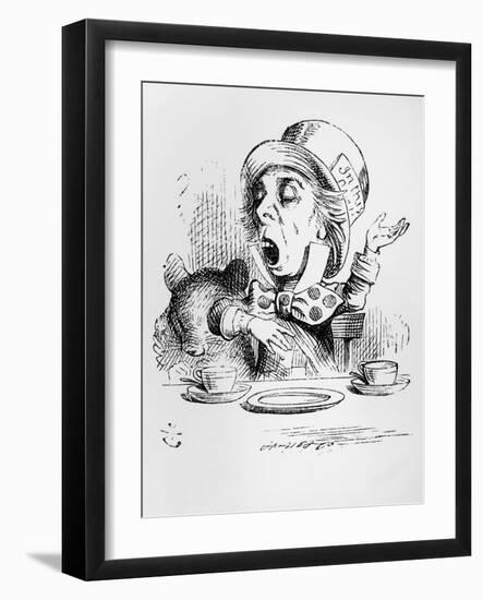 The Mad Hatter, Illustration from Alice's Adventures in Wonderland, by Lewis Carroll, 1865-John Tenniel-Framed Giclee Print