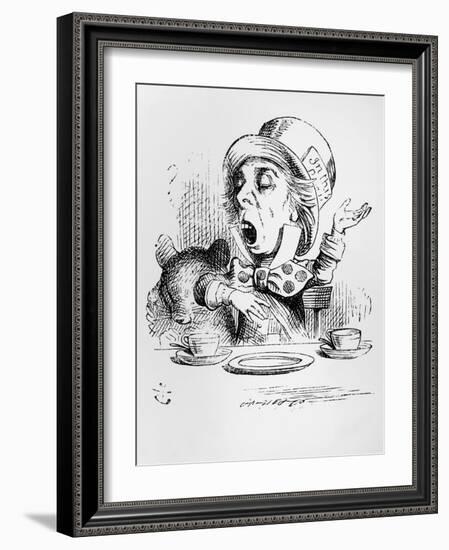 The Mad Hatter, Illustration from Alice's Adventures in Wonderland, by Lewis Carroll, 1865-John Tenniel-Framed Giclee Print