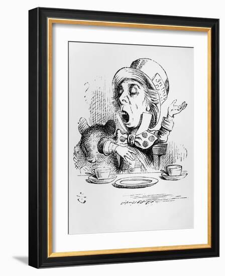 The Mad Hatter, Illustration from Alice's Adventures in Wonderland, by Lewis Carroll, 1865-John Tenniel-Framed Giclee Print