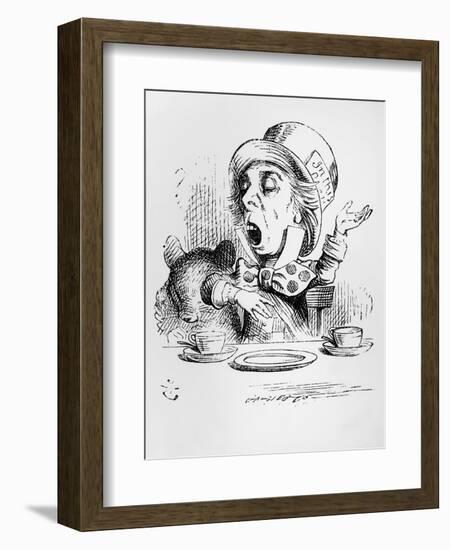 The Mad Hatter, Illustration from Alice's Adventures in Wonderland, by Lewis Carroll, 1865-John Tenniel-Framed Giclee Print