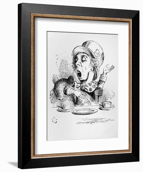 The Mad Hatter, Illustration from Alice's Adventures in Wonderland, by Lewis Carroll, 1865-John Tenniel-Framed Giclee Print