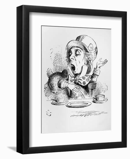 The Mad Hatter, Illustration from Alice's Adventures in Wonderland, by Lewis Carroll, 1865-John Tenniel-Framed Giclee Print