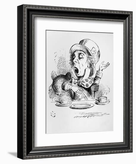 The Mad Hatter, Illustration from Alice's Adventures in Wonderland, by Lewis Carroll, 1865-John Tenniel-Framed Giclee Print