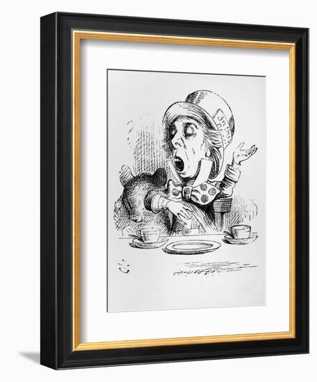 The Mad Hatter, Illustration from Alice's Adventures in Wonderland, by Lewis Carroll, 1865-John Tenniel-Framed Giclee Print