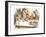 The Mad Hatter's Tea Party, 1890 (Col Version 1)-John Tenniel-Framed Art Print