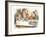 The Mad Hatter's Tea Party, 1890 (Col Version 1)-John Tenniel-Framed Art Print