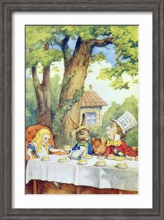 The Mad Hatter s Tea Party illustration from Alice in Wonderland by Lewis  Carroll Painting by John Tenniel - Fine Art America