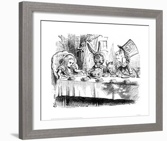 The Mad Hatter's Tea Party-John Tenniel-Framed Giclee Print