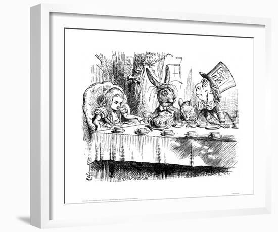 The Mad Hatter's Tea Party-John Tenniel-Framed Giclee Print