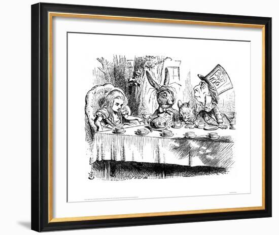 The Mad Hatter's Tea Party-John Tenniel-Framed Giclee Print