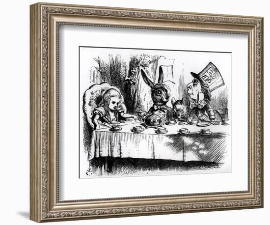 The Mad Hatter's Tea Party-John Tenniel-Framed Giclee Print