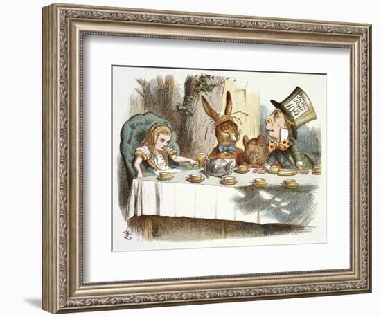 The Mad Hatter's Tea Party-John Teniel-Framed Giclee Print