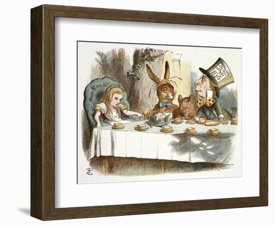 The Mad Hatter's Tea Party-John Teniel-Framed Giclee Print