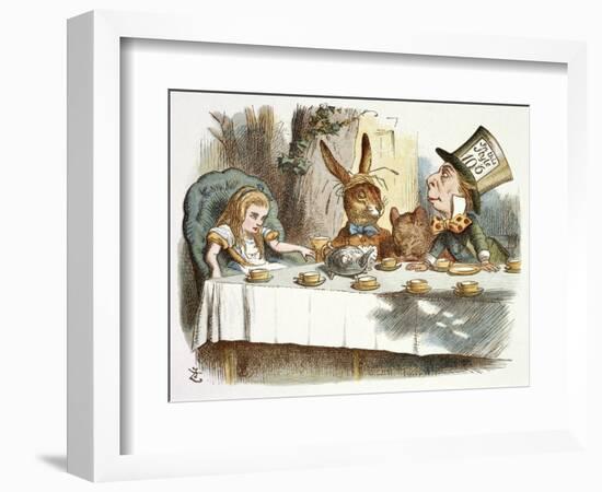 The Mad Hatter's Tea Party-John Teniel-Framed Giclee Print