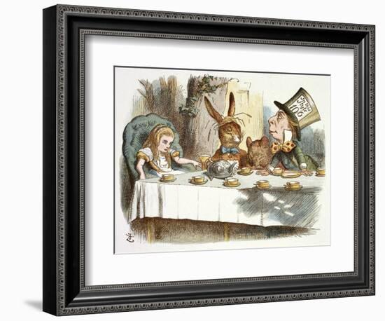 The Mad Hatter's Tea Party-John Teniel-Framed Giclee Print