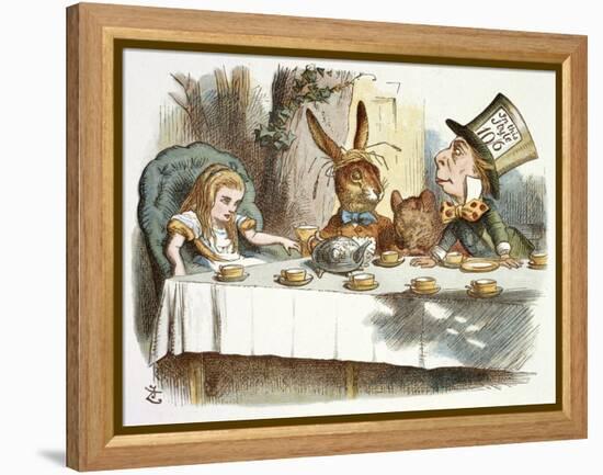 The Mad Hatter's Tea Party-John Teniel-Framed Premier Image Canvas