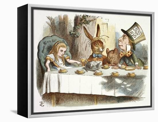 The Mad Hatter's Tea Party-John Teniel-Framed Premier Image Canvas