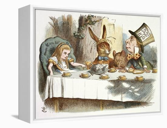 The Mad Hatter's Tea Party-John Teniel-Framed Premier Image Canvas