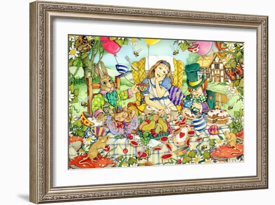 The Mad Tea Party-Linda Ravenscroft-Framed Giclee Print