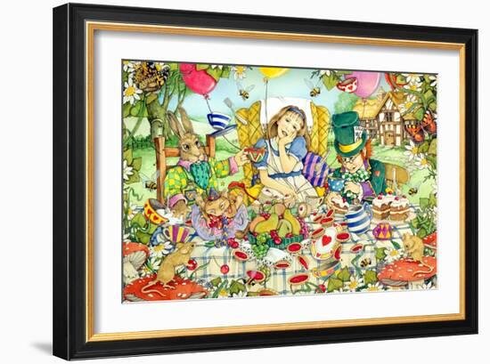 The Mad Tea Party-Linda Ravenscroft-Framed Giclee Print