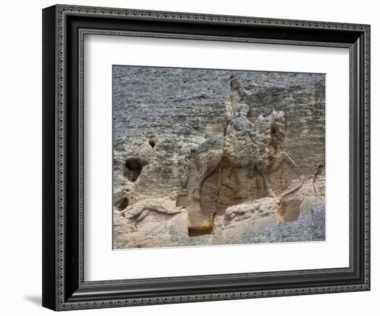 The Madara Rider, an 8th Century Relief Depicting a King on Horseback Carved into Rockface, UNESCO -Dallas & John Heaton-Framed Photographic Print