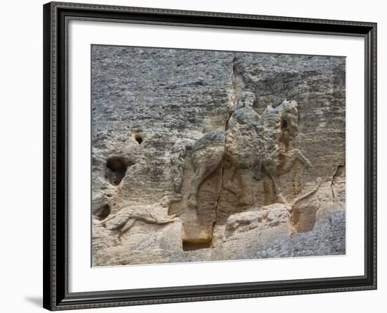 The Madara Rider, an 8th Century Relief Depicting a King on Horseback Carved into Rockface, UNESCO -Dallas & John Heaton-Framed Photographic Print