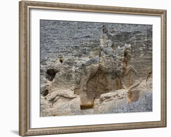 The Madara Rider, an 8th Century Relief Depicting a King on Horseback Carved into Rockface, UNESCO -Dallas & John Heaton-Framed Photographic Print