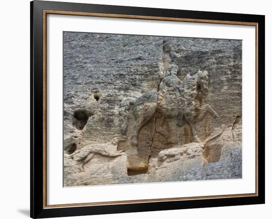 The Madara Rider, an 8th Century Relief Depicting a King on Horseback Carved into Rockface, UNESCO -Dallas & John Heaton-Framed Photographic Print