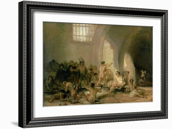 The Madhouse, 1812-15-Francisco de Goya-Framed Giclee Print